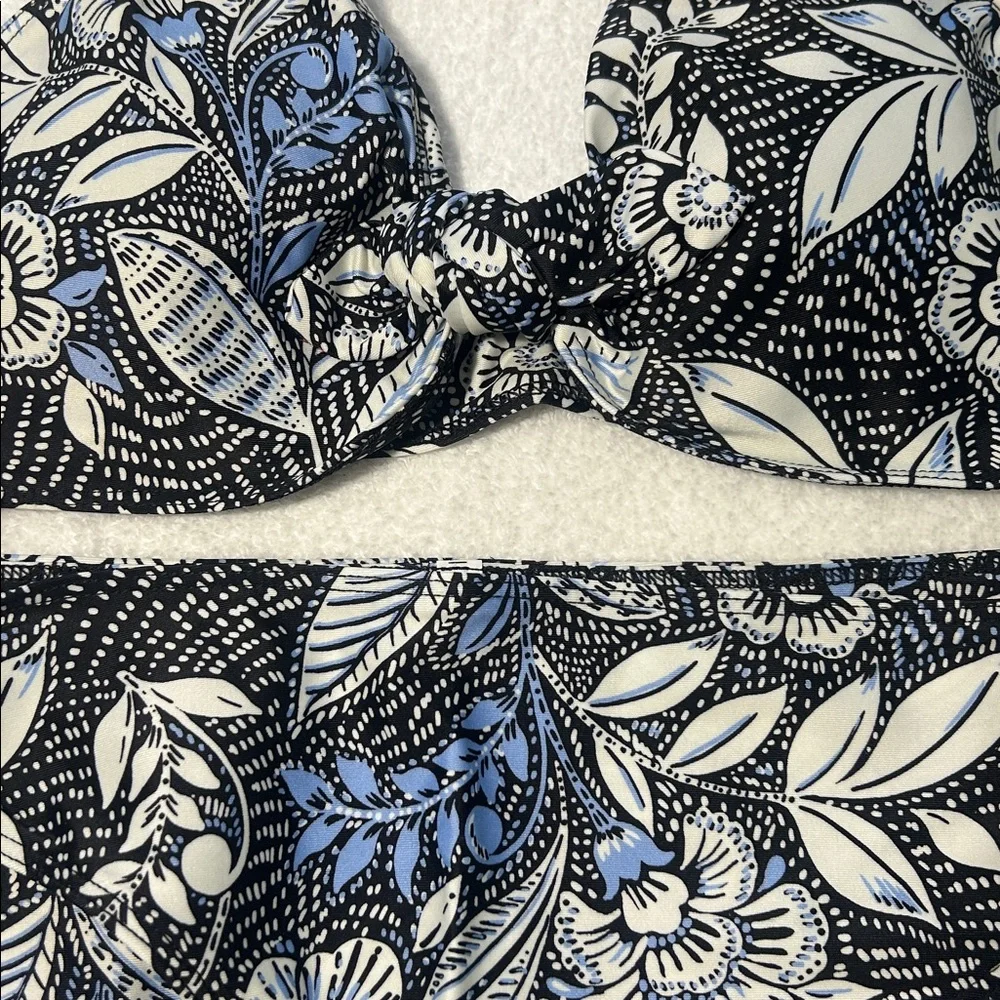 Summersalt 4 Bikini The Jetsetter floral tie front top and side tie bottoms NWT - Picture 6 of 8
